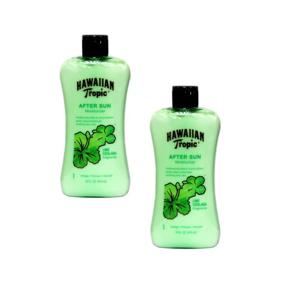 Hawaiian Tropic Lime Coolada After Sun Moisturizer - 16oz. Pack of 2