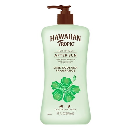 Hawaiian Tropic Lime Coolada after Sun Moisturizing Lotion, 16 fl oz, Vegan Body Lotion, Great for all Skin Types