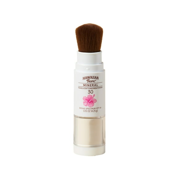 Hawaiian Tropic Mineral Powder Sunscreen Brush SPF 30, 0.15oz