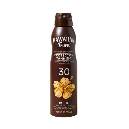 Hawaiian Tropic Protective Tanning Spray Sunscreen SPF 30, 6oz