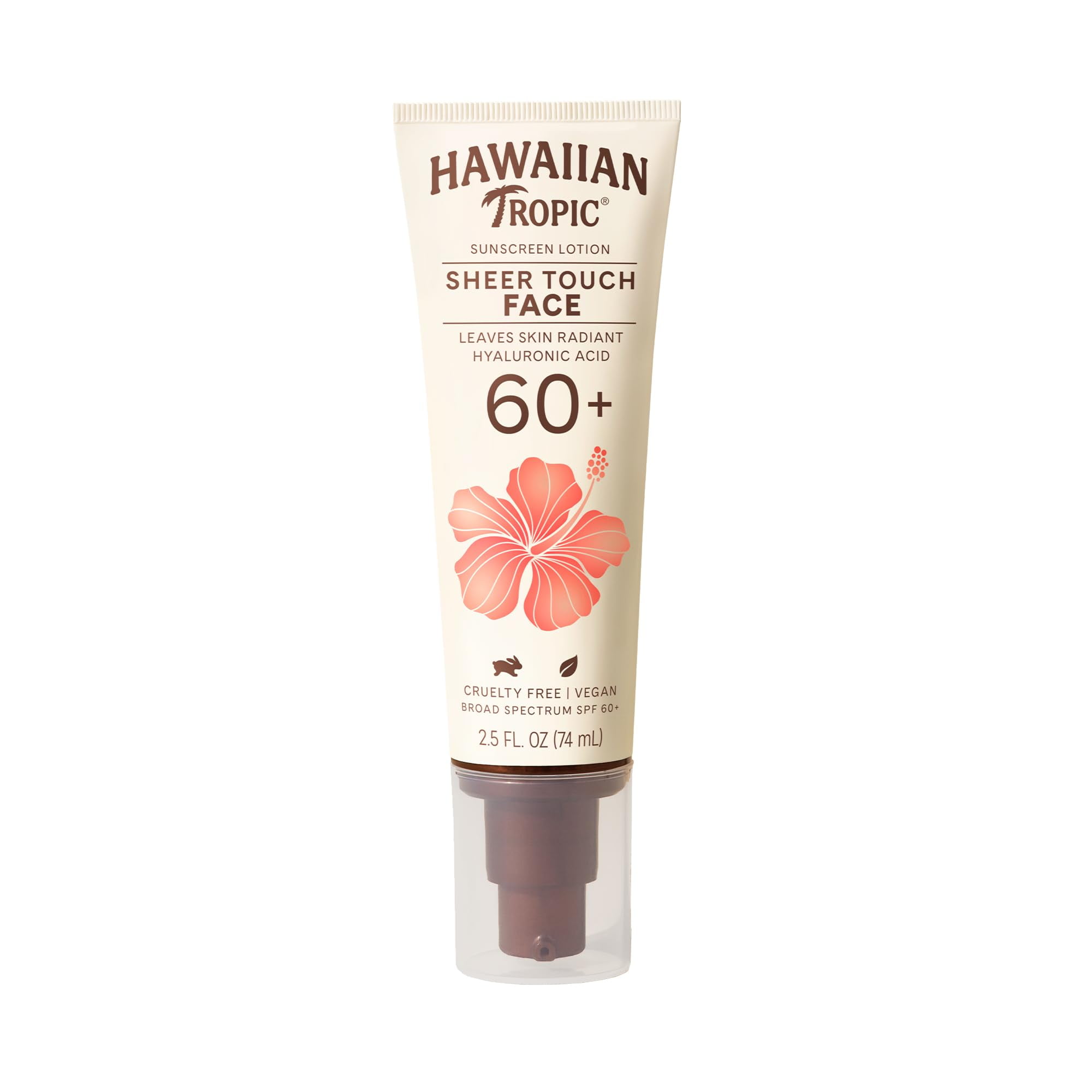 Hawaiian Tropic Sheer Touch Face HYZ01 Sunscreen Lotion SPF 60, 2.5oz | Sunscreen for Face, Hawaiian Tropic Sunscreen, Travel Size Sunscreen Face, Facial Sunscreen, Face Sunblock, 2.5oz