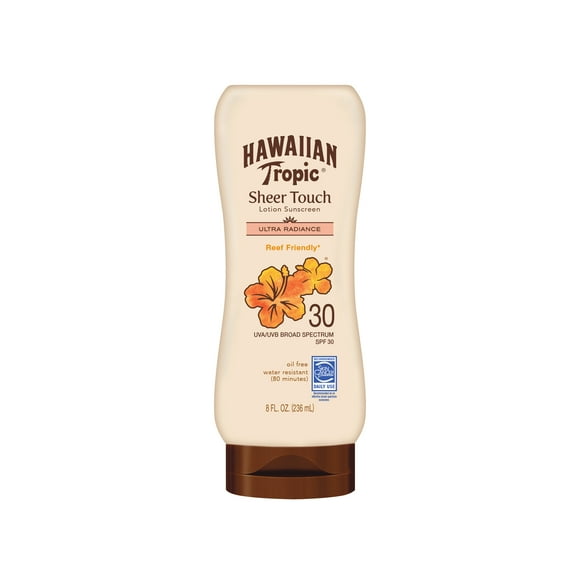Hawaiian Tropic Sheer Touch Lotion Sunscreen SPF 30, 8 oz - 2 Pack