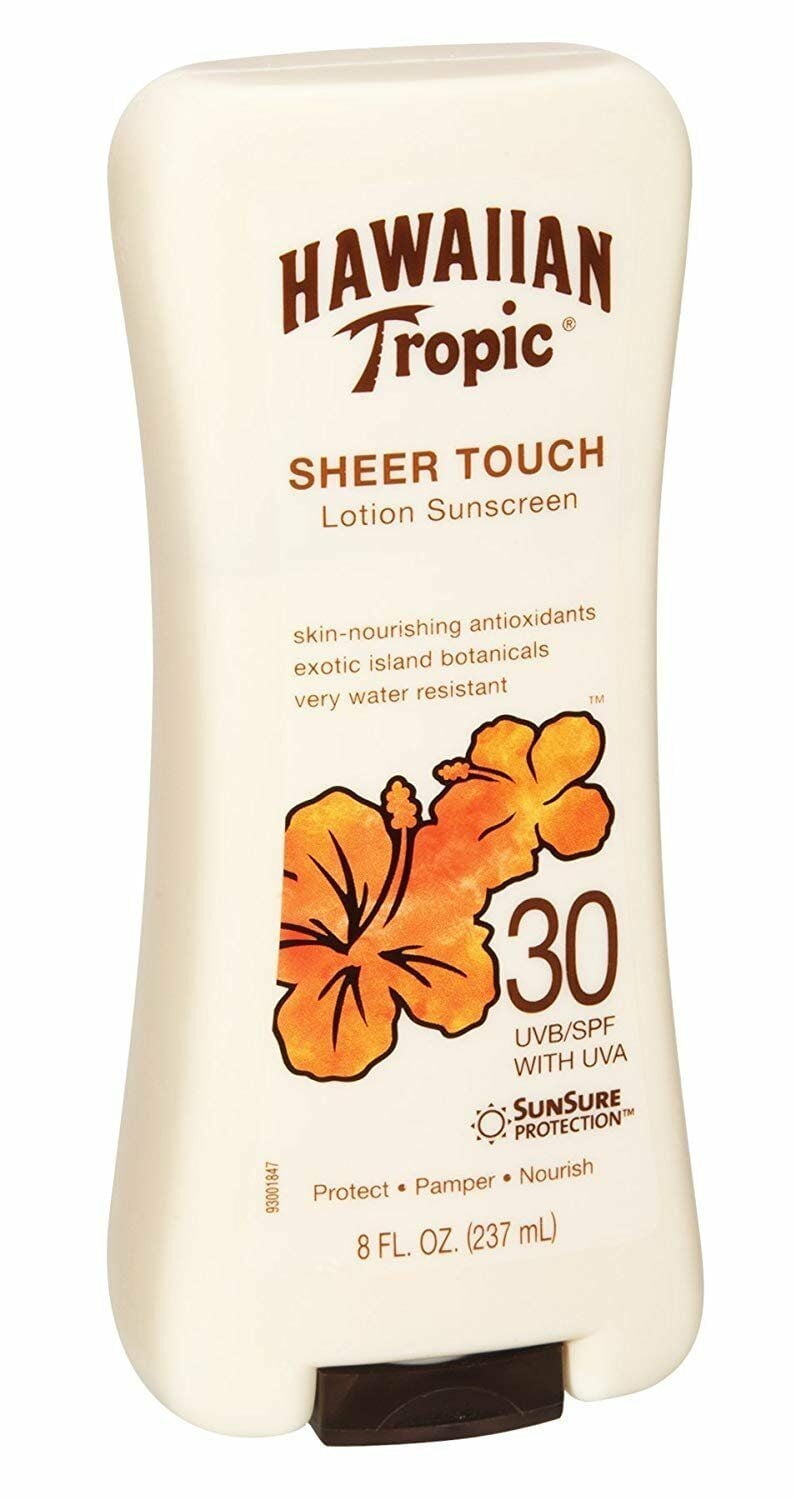 Hawaiian Tropic SPF 30 Water-Resistant Lotion with Aloe, 8 fl oz