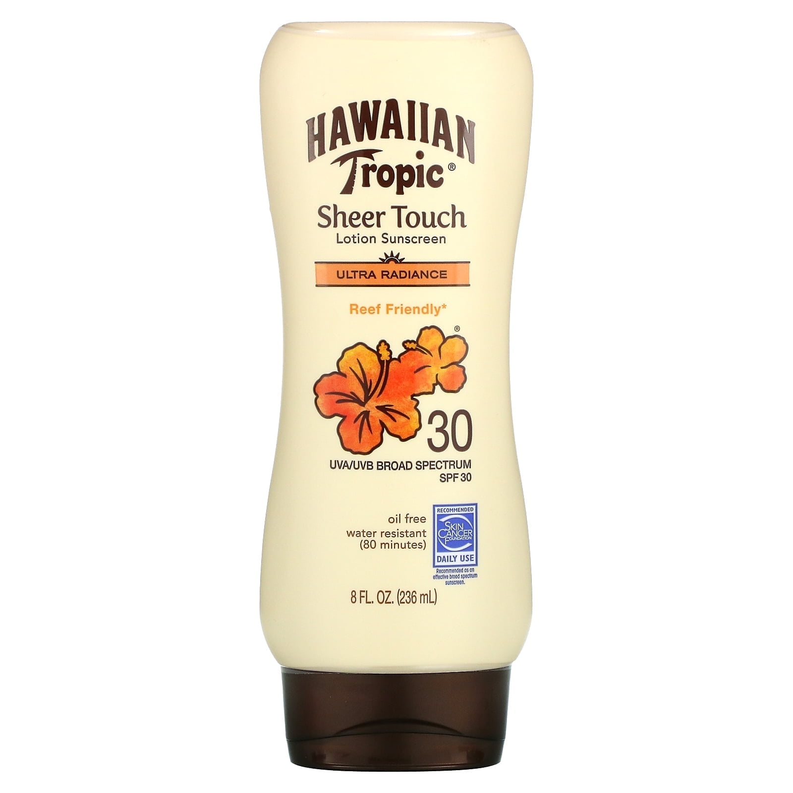 Hawaiian Tropic SPF 30 Water-Resistant Lotion with Aloe, 8 fl oz