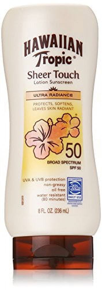 Hawaiian Tropic Sheer Touch Lotion Sunscreen, Ultra Radiance, SPF 50, 8 Oz