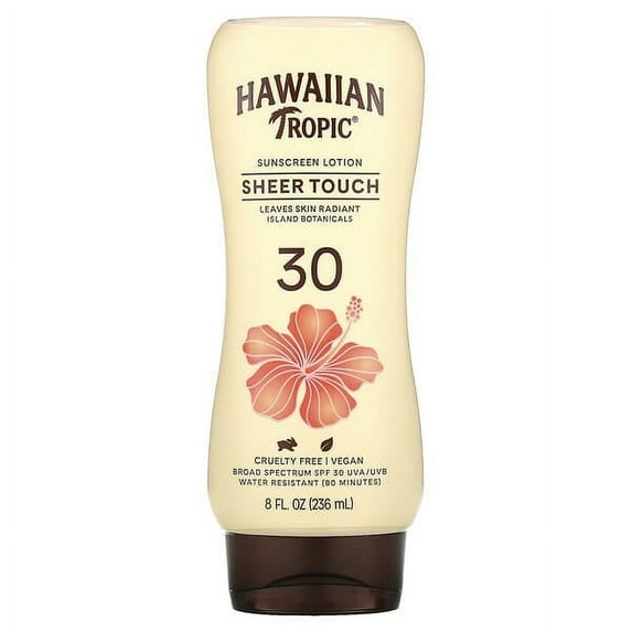 Hawaiian Tropic, Sheer Touch, Sunscreen Lotion, SPF 30, 8 fl oz Pack of 4