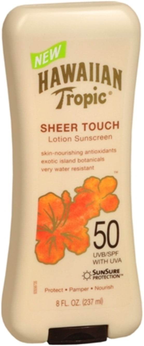 Hawaiian Tropic Sheer Touch Sunscreen SPF 50 Plus 8 oz (Pack of 3)