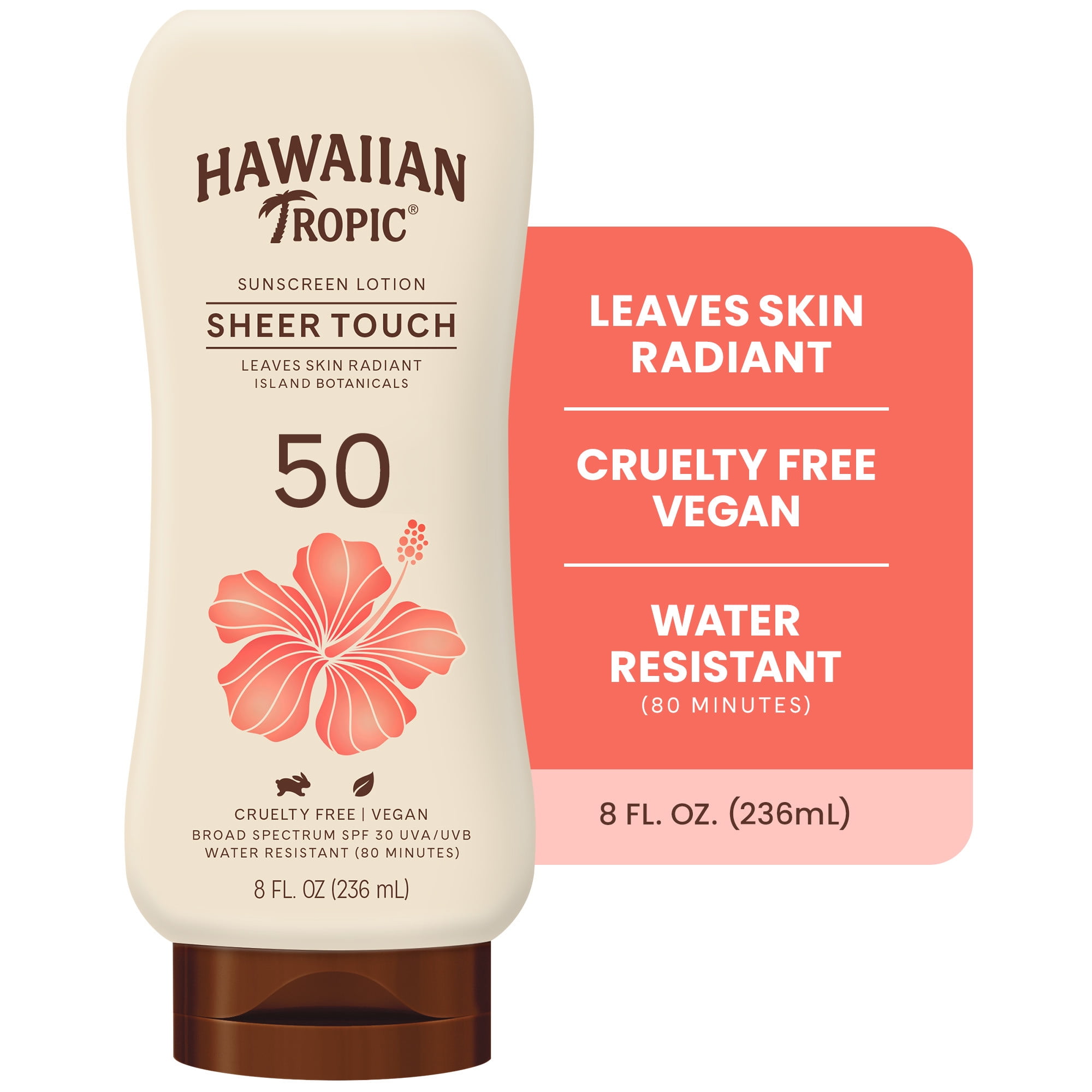 Hawaiian Tropic Sheer Touch Ultra Radiance 50 SPF Adult Sunscreen Lotion, 8 fl oz