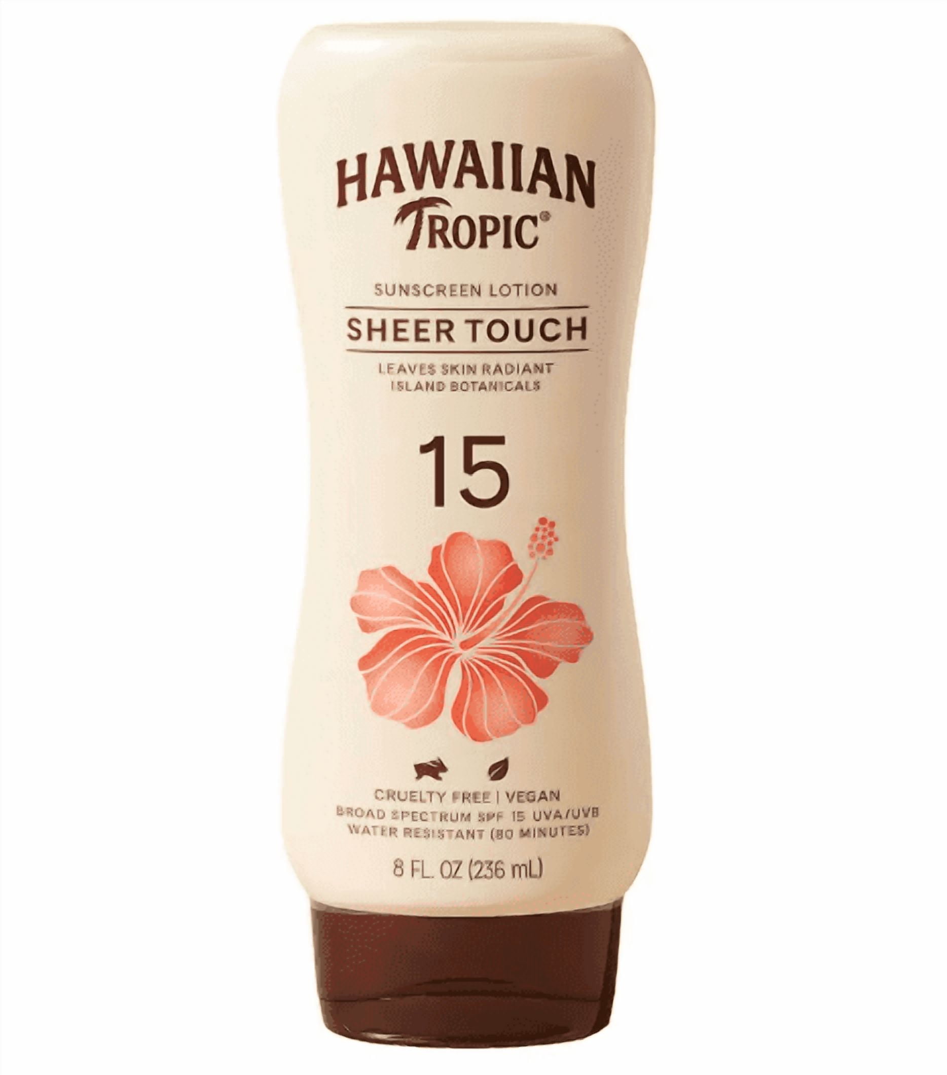 Hawaiian Tropic Sheer Touch Ultra Radiance Lotion Sunscreen Broad Spectrum SPF 15, 8.0 fl oz