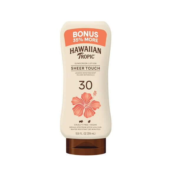 Hawaiian Tropic Sheer Touch Ultra Radiance Lotion Sunscreen SPF 30, Bonus Size 10.8oz