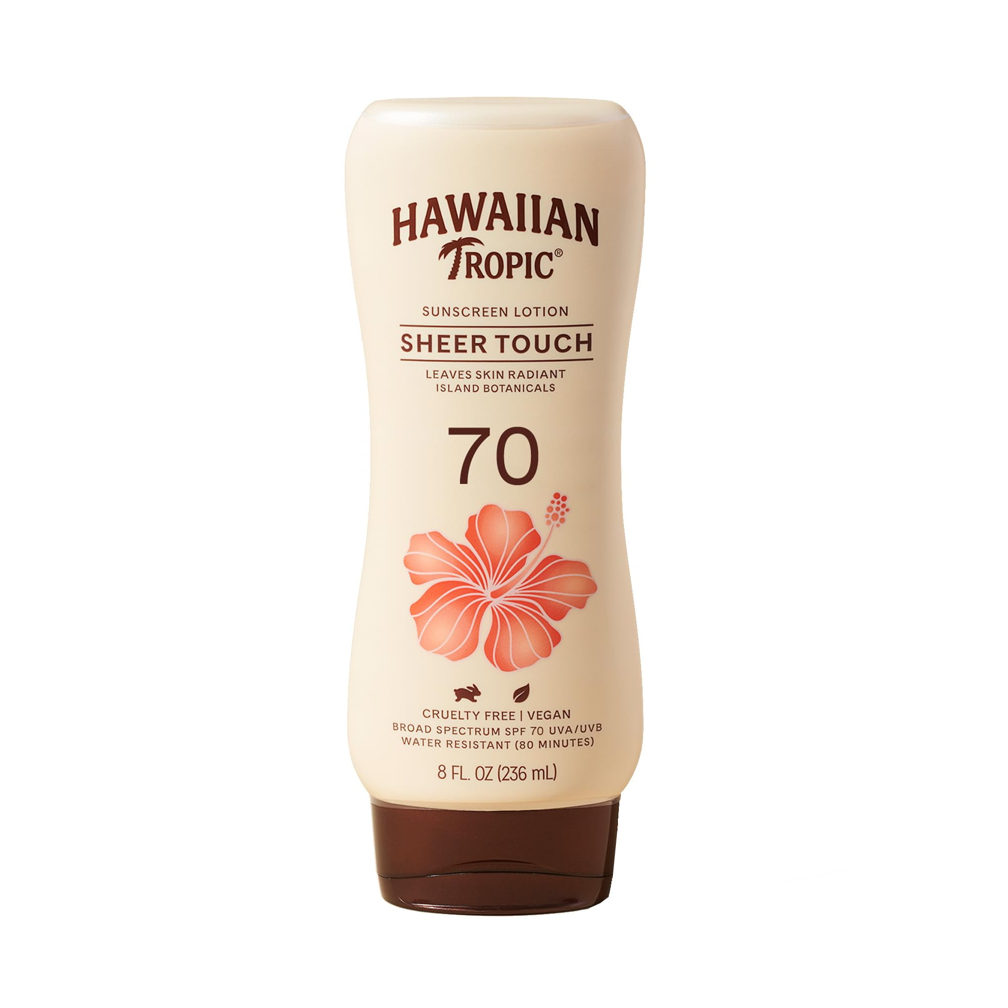 Hawaiian Tropic Sheer Touch Sunscreen Lotion | High, Oxybenzone Free, Moisturizing, Moisturizer, SPF 70, 8 oz.