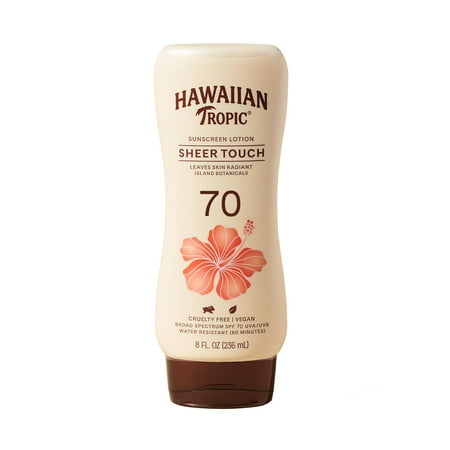 Hawaiian Tropic Sheer Touch Sunscreen Lotion | High, Oxybenzone Free, Moisturizing, Moisturizer, SPF 70, 8 oz.
