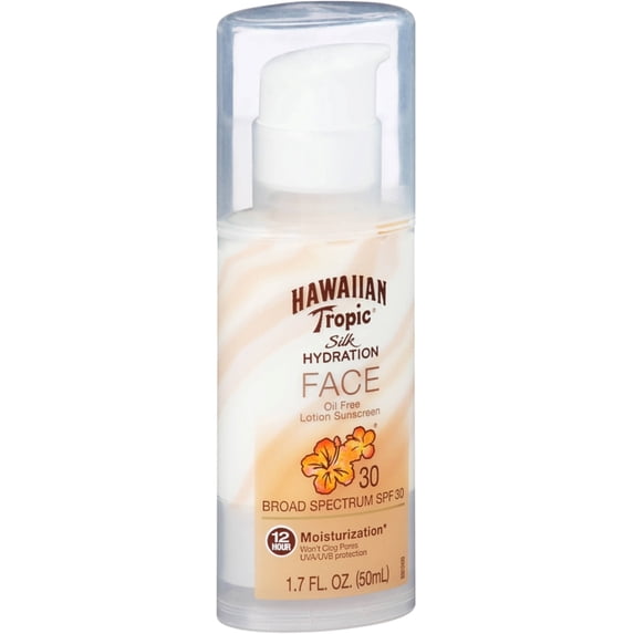 Hawaiian Tropic Silk Hydration Faces Lotion Sunscreen SPF 30, 1.70 oz
