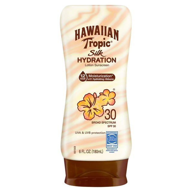 Hawaiian Tropic Silk Hydration Lotion Sunscreen Broad Spectrum SPF 30 - 6 fl oz