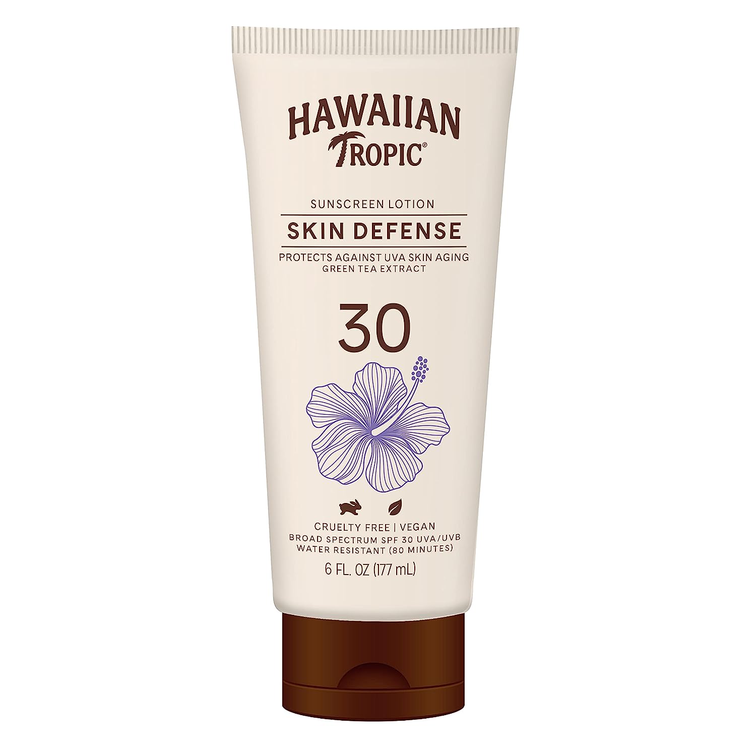 Hawaiian Tropic Skin Defense Sunscreen Lotion SPF 30, 6oz SPF 30