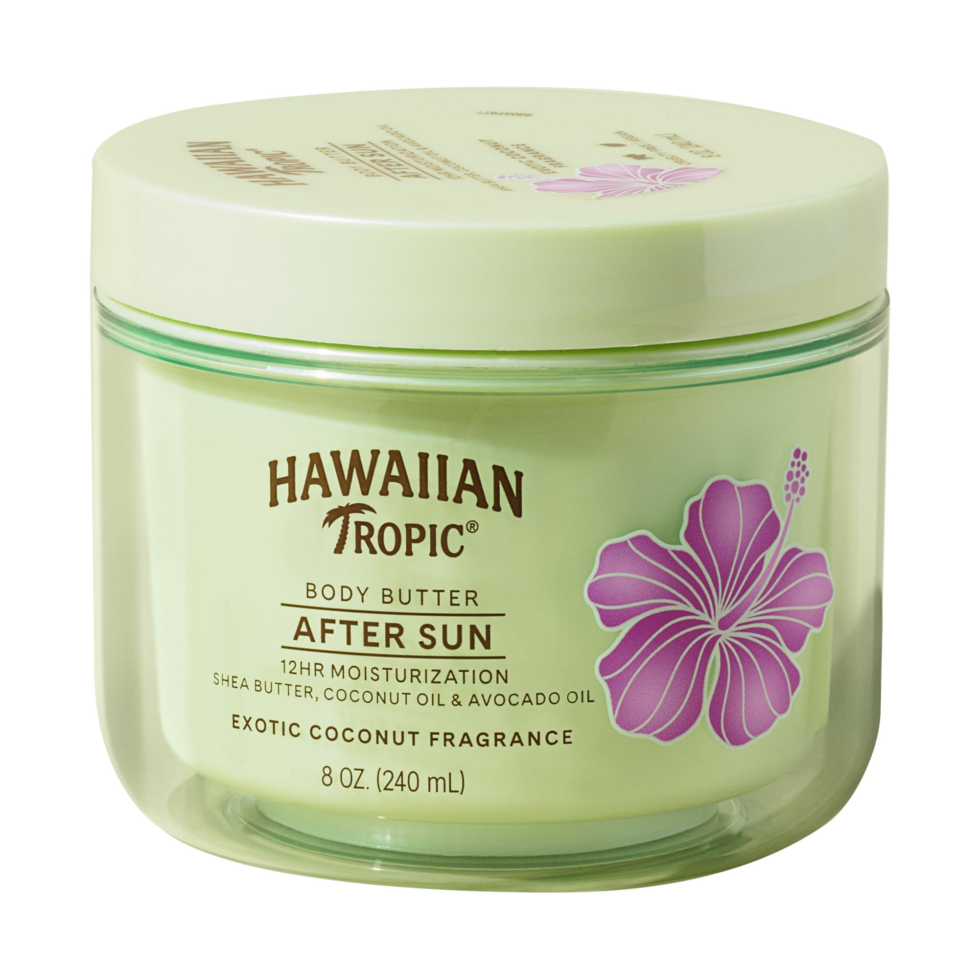 Hawaiian Tropic After Sun YYF14 Body Butter with Coconut Oil, 8oz | Hawaiian Tropic After Sun Lotion, Beach Essentials, Summer Vacation Essentials, Tan Extender Lotion, Coconut Body Butter, 8oz