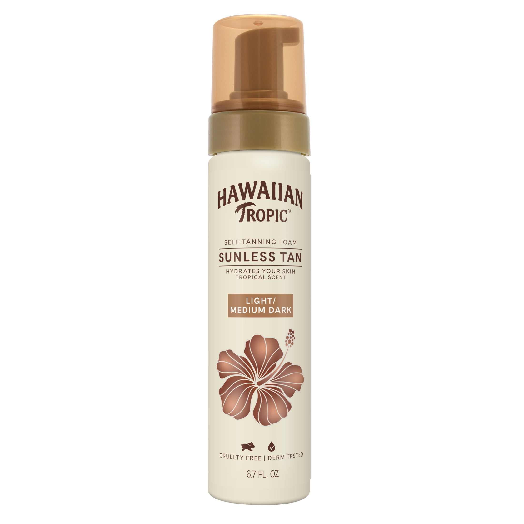 Hawaiian Tropic Sunless Tan Light/Medium Self-Tanning Foam, 6.7oz