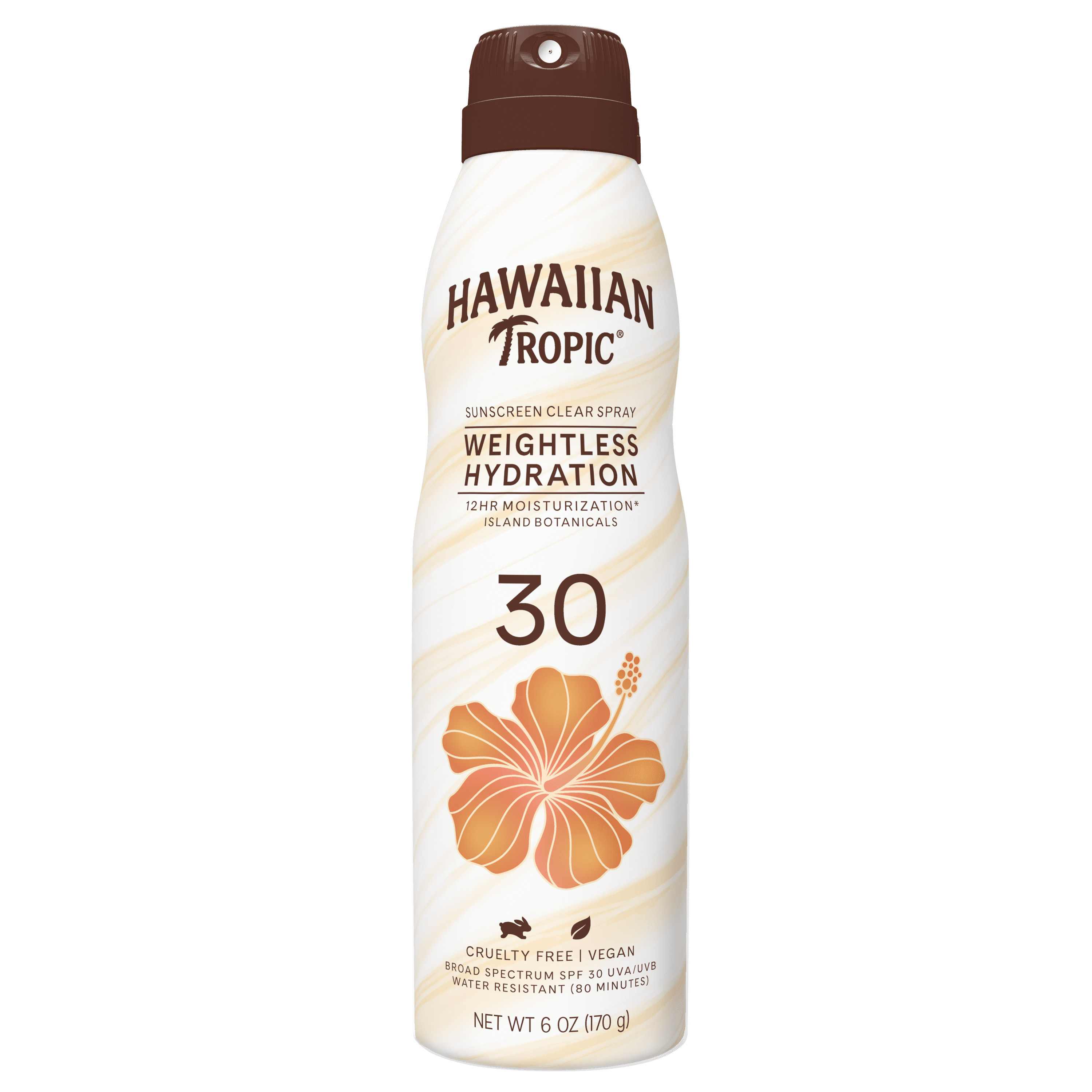 Hawaiian Tropic Silk Hydration Weightless Spray Sunscreen 6 Oz, 30 SPF, 12 Hour Moisturization, Water Resistant (80 Minutes) Sunblock