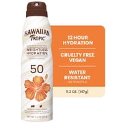 Hawaiian Tropic Weightless Hydration Clear Spray Sunscreen SPF 50, 6oz