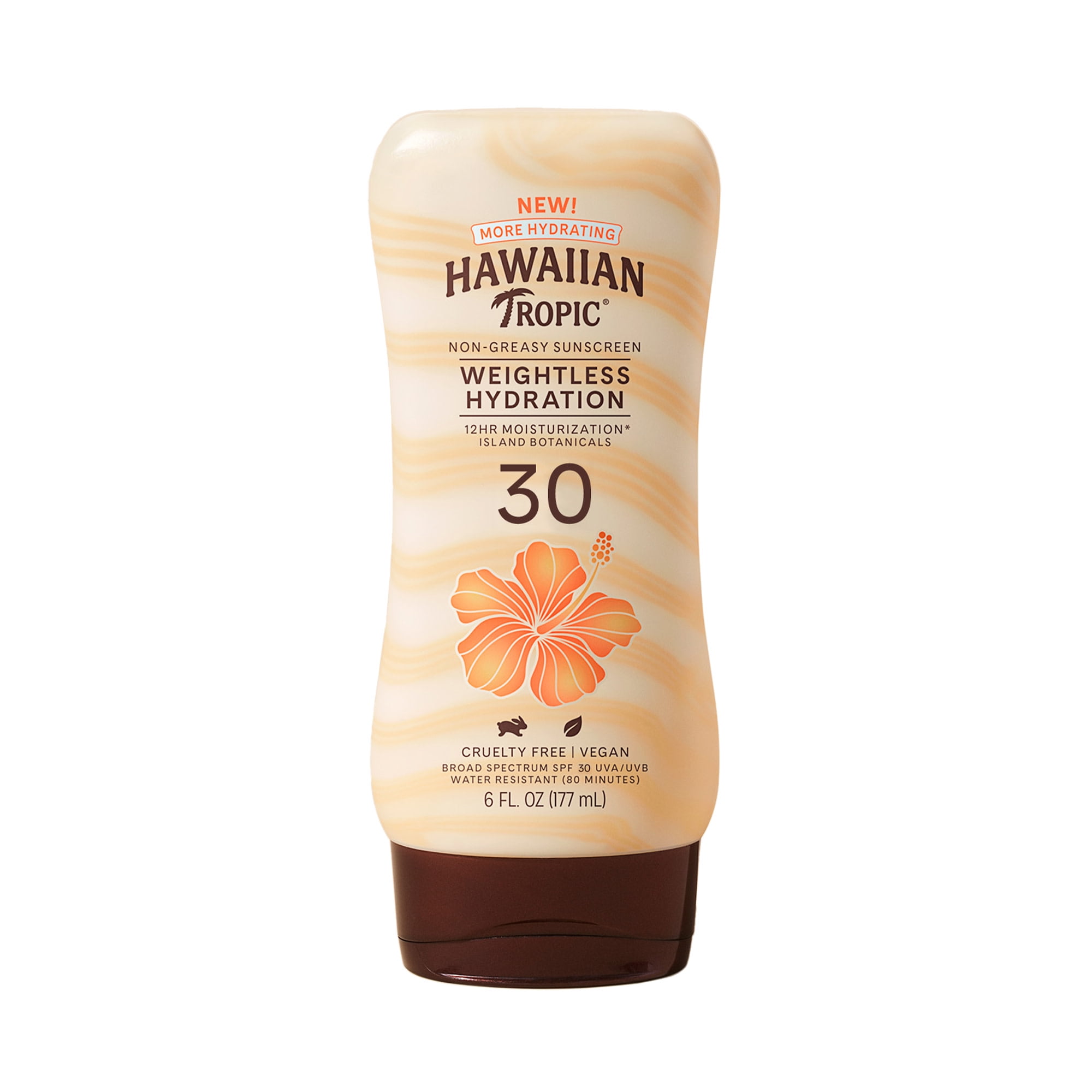 Hawaiian Tropic Weightless Hydration Lotion Sunscreen SPF 30, 6oz