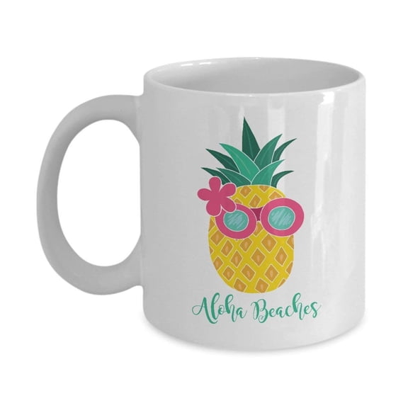 Hawaiian Tropical Aloha Beaches Pineapple Coffee & Tea Gift Mug