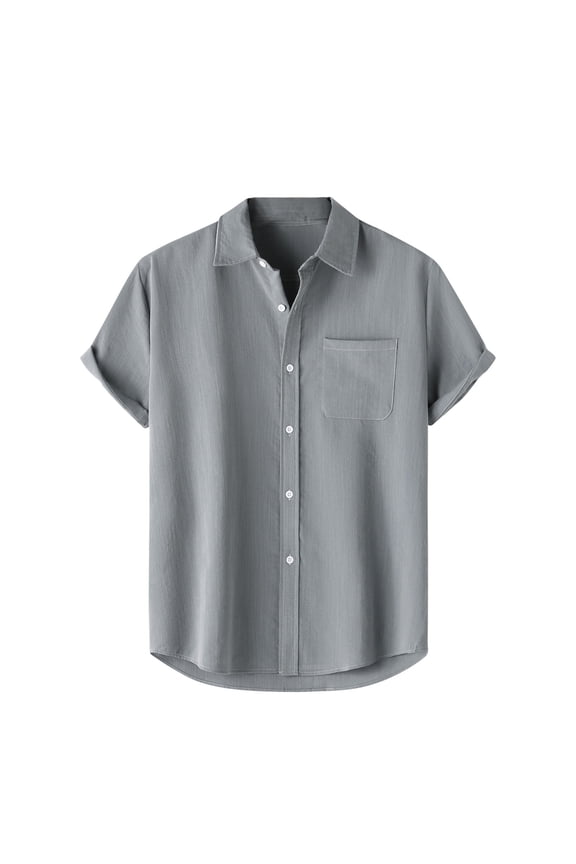 Hawaiian Tropical Basic Beach Brunch T Shirt for Mens Fall Summer Short Sleeve High Neck Rayon Tee Shirt Tops Mens Button Down 2026 Clothes Regular Fit XXL