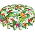 thumbnail image 1 of Hawaiian Tropical Flower Round Tablecloth Washable Reusable Decoration Table Cover for Kitchen Party 60", 1 of 7