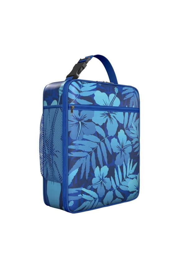Hawaiian Tropical Leaf Insulated Lunch Bag – Palm Leaf Hawaiian Floral Aloha Tropical Plant Jungle Leaves Colorful Exotic Beach Vacation Palm Inspired Floral Leafy Summer Vibrant Retro Botanical Tote