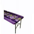 thumbnail image 1 of Hawaiian Tropical Purple Flower, Green Sea Turtle Fabric Tablecloth for 6' Center-fold Table, 1 of 3