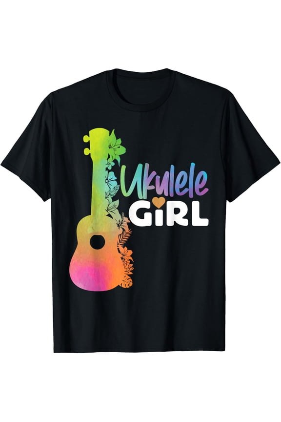 Hawaiian Ukulele Uke Ukulele Girl T-Shirt