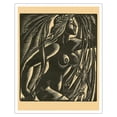 thumbnail image 1 of Hawaiian Woman Figure Art - Vintage Hawaiian Woodblock Print by Earl Marshawn Washington c.1999 - Fine Art Matte Paper Print (Unframed) 16x20in, 1 of 4