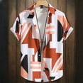 thumbnail image 1 of Hawaiian style short-sleeved shirt jacket with 3D digital printing, loose and casual men's short-sleeved shirt, new style for 20, 1 of 6