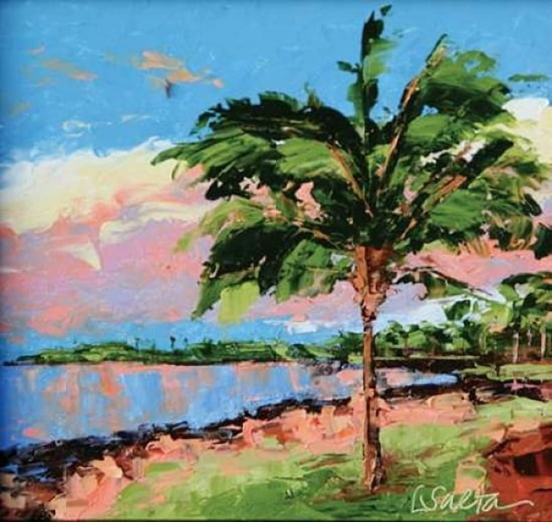 Hawaiin Sunset Reflections Canvas Art - Leslie Seata (24 x 24)