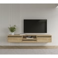 thumbnail image 1 of Hawana 71'' Floating Tv Stand Oak-Wooden Black, 1 of 11