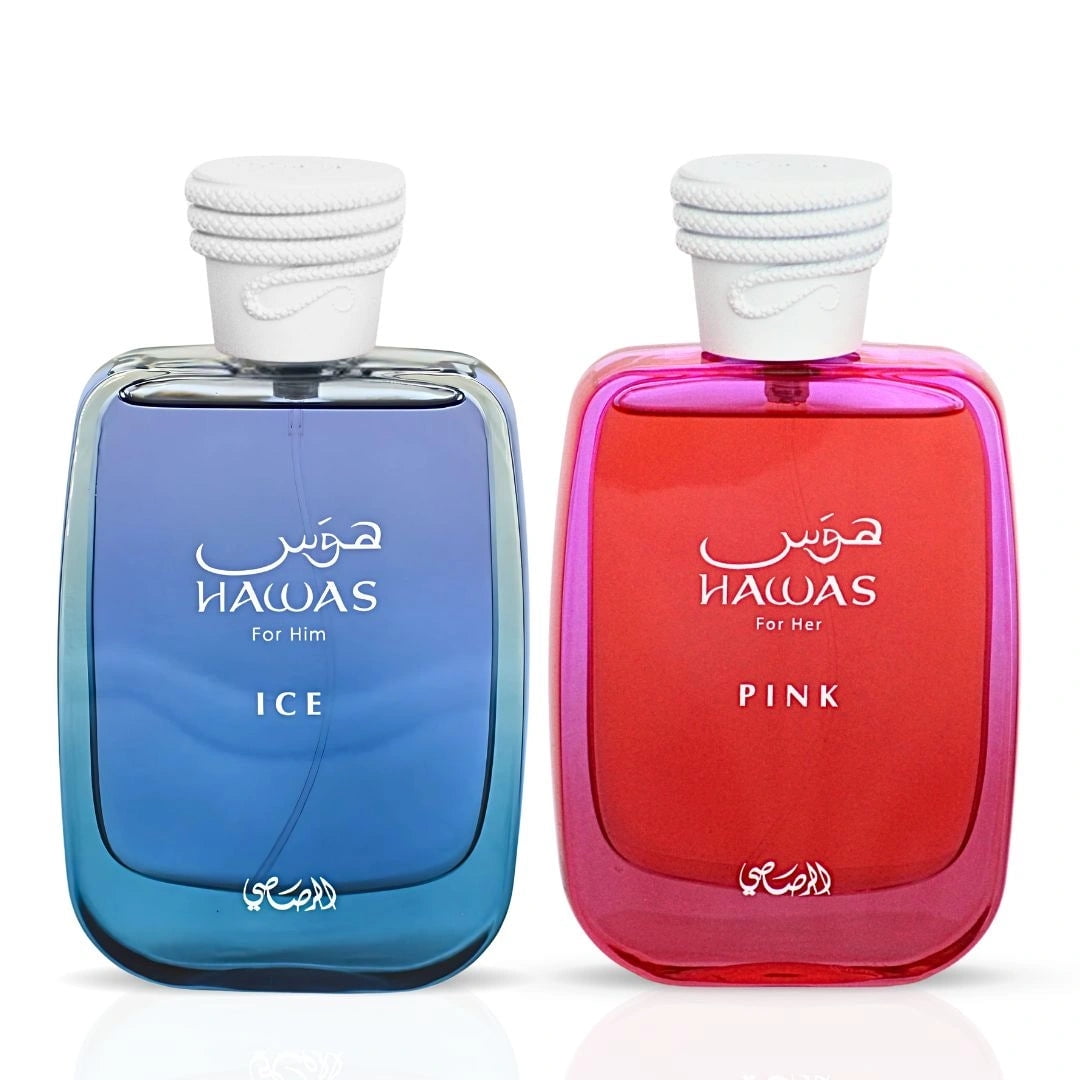 Hawas Ice For Him & Hawas Pink For Her Eau de Parfum Sprays