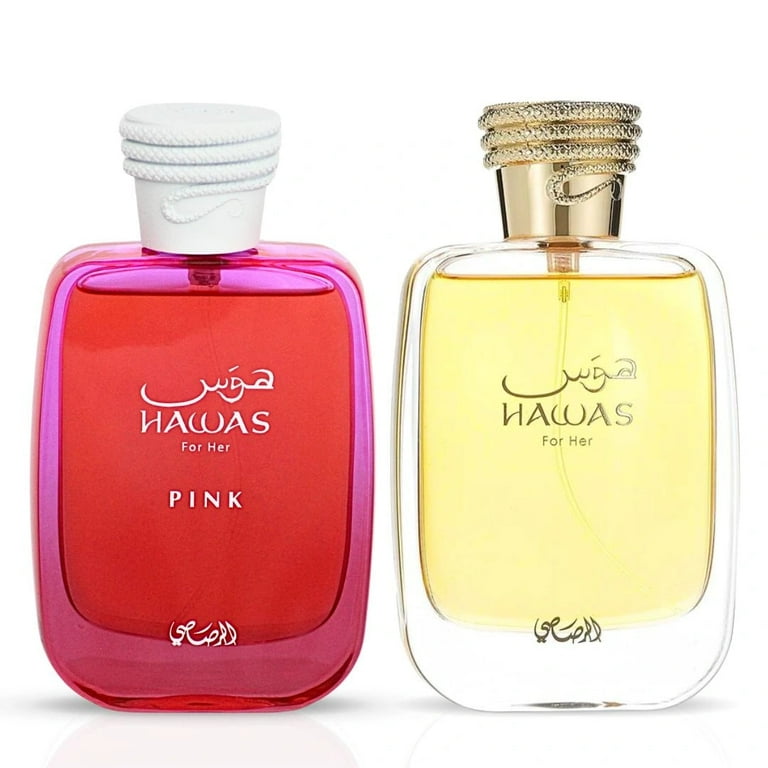 Hawas Pink & Hawas For Her Eau de Parfum Sprays 100ml (3.4