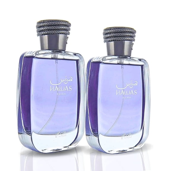 Hawas Men Set 2 EDP 100ML (3.4 oZ) By Rasasi - Most Loved Fragrances For Men-Apple & Bergamot Notes