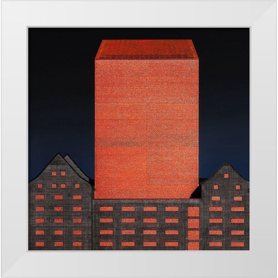 Hawerkamp 12x12 White Modern Wood Framed Museum Art Print Titled - Sealed
