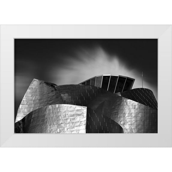 Hawerkamp, Hans-Wolfgang 18x13 White Modern Wood Framed Museum Art Print Titled - Gehry In Bilbao