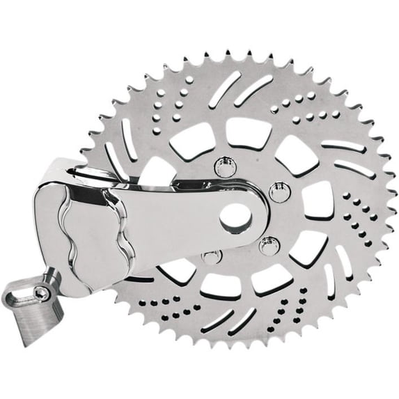 Hawg Halters Inc RKSBLCC351 Sprocket 4-Piston Rear Left Brake Caliper Kit - Chrome