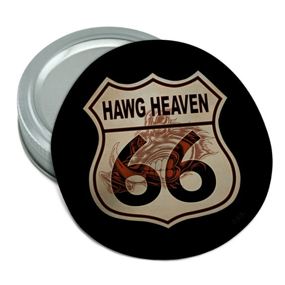 Hawg Heaven Route 66 Highway Hog Biker Motorcycle Round Rubber Non-Slip Jar Gripper Lid Opener