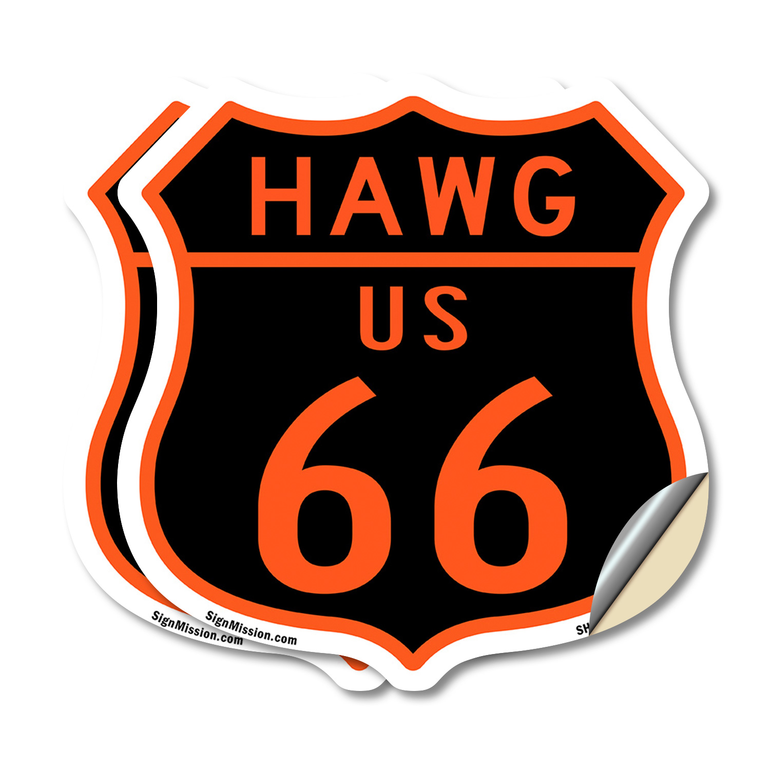 Hawg Us 66 (2 Pack) 12 inch X 12 inch Shield Shaped Heavy Duty 3.2 mil ...
