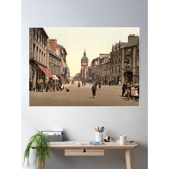 Hawick High Street Poster Wall Art, Modern Wall Decor For Living Room Bedroom, 24x36 UNFRAMED