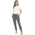 thumbnail image 1 of Hawiton Womens Jogger Pants Soft Sweatpants Petite Loungewear Trousers Regular with Pockets, 1 of 8