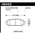 thumbnail image 1 of Hawk 04-05 Subaru WRX/04-05 Impreza RS DTC-30 Rear Race Brake Pads Fits select: 2006-2007 SUBARU IMPREZA 2.5I, 2004-2005 SUBARU FORESTER 2.5XS, 1 of 2