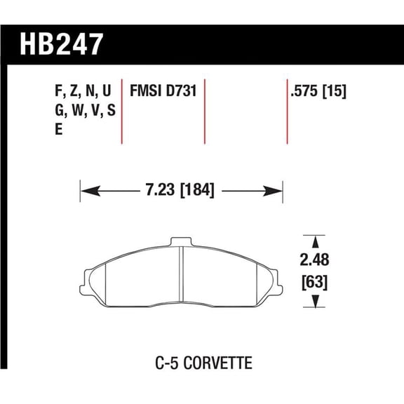 Hawk 04-09 Cadillac XLR / 97-11 Chevrolet Cadillac / 05-06 Pontiac GTO DTC-70 Front Race Brake Pads Fits select: 1997-2005,2006-2008 CHEVROLET CORVETTE