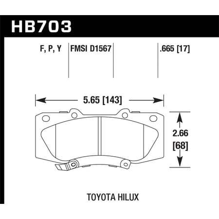 Hawk 05-13 Toyota Hilux LTS Street Brake Pads
