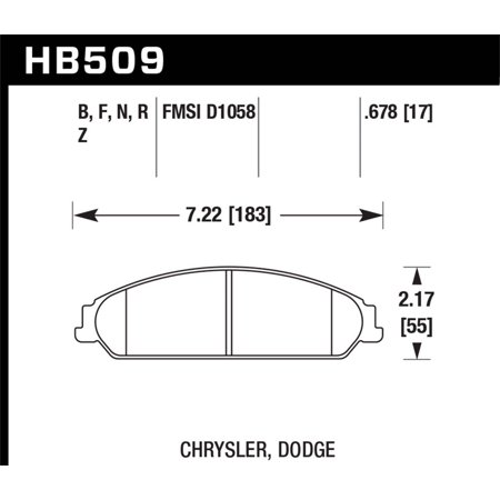 Hawk 05-16 Chrysler 300 / 06-16 Dodge Charger / 08-16 Dodge Challenger HP+ Street Front Brake Pads Fits select: 2013-2014 CHRYSLER 200, 2013-2014 DODGE AVENGER SE