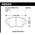 thumbnail image 1 of Hawk 06-11 Mazda Miata Mx-5 Front DTC-60 Race Brake Pads Fits select: 2013-2014 MAZDA MX-5 MIATA GRAND TOURING, 1 of 3