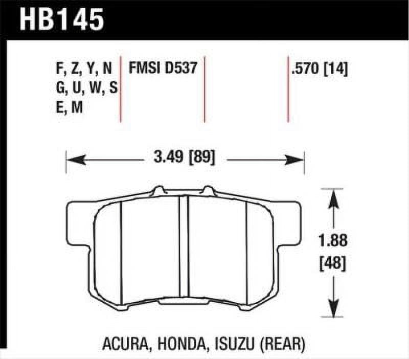 Hawk 06+ Civic Si Ceramic Street Rear Brake Pads Fits select: 2007-2014 HONDA CR-V, 2015 HONDA CR-V EXL